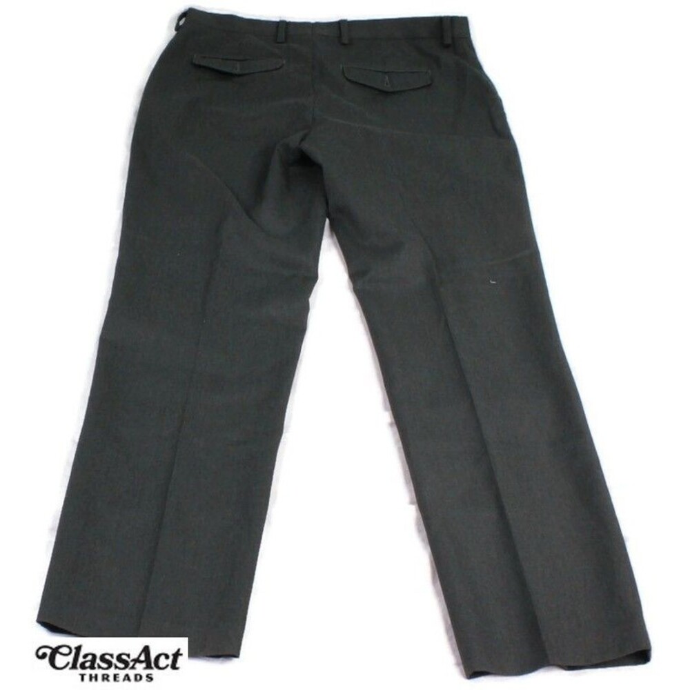 Marc Anthony Men’s Slim Fit Gray Dress Slacks Pants Flat Fronts 34" X 32" - Picture 2 of 5